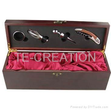 wine wood box set