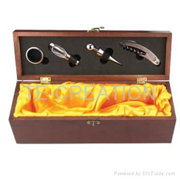 wine wood box set 2