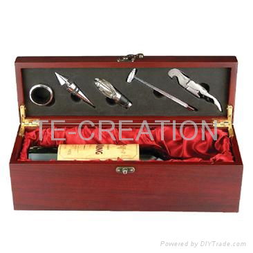 wine wood box set 3