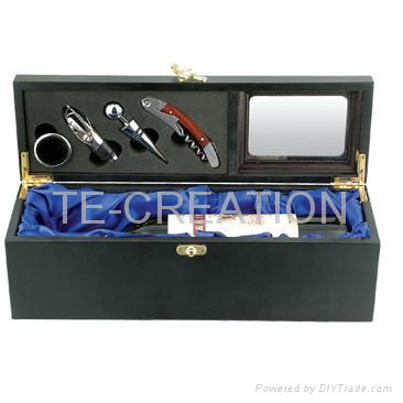 wine wood box set 5