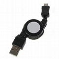 Retractable USB to Micro 5P Data