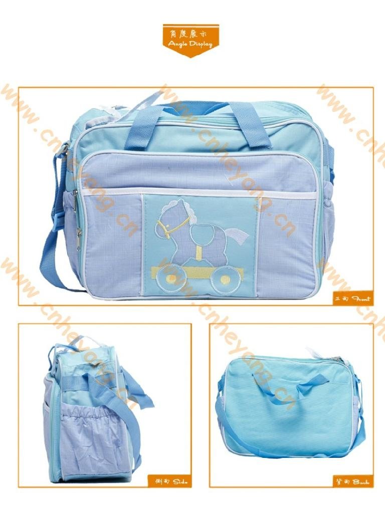 New Arrival Wholesale Cute 600D Microfiber Mummy/Baby Diaper Bag+Free Shipping  2