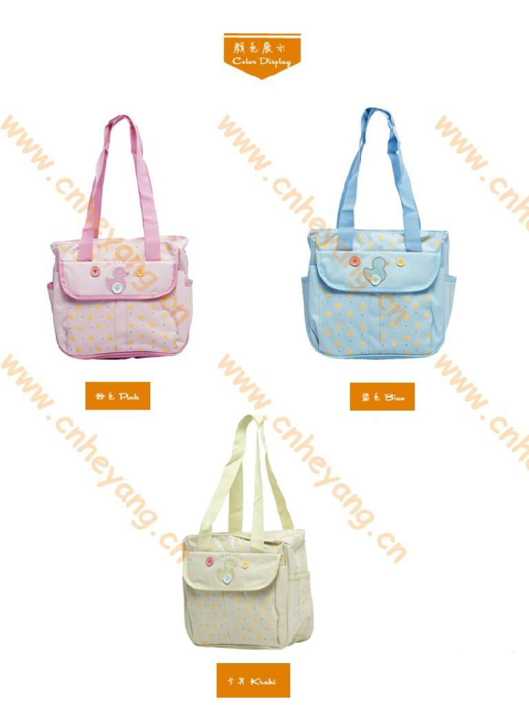 New Arrival fashion 600D blue,pink,khaki baby diaper bags+Free Shipping 2