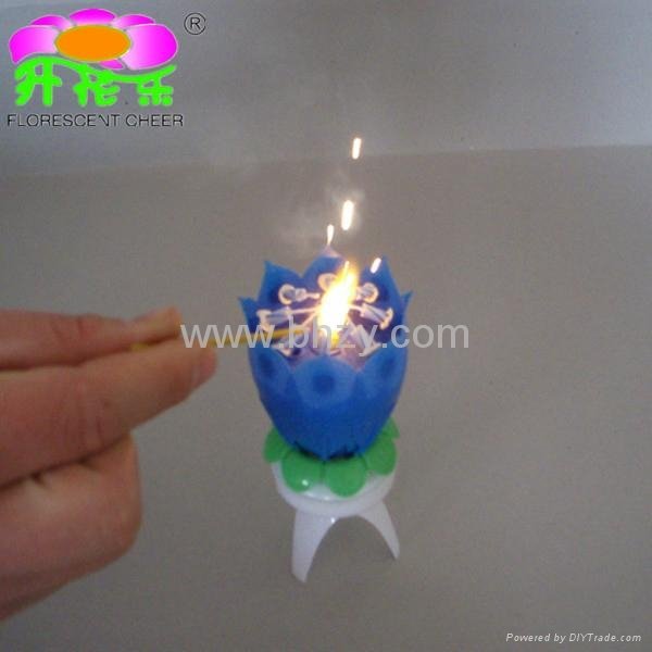 Rotating-lotus flower magic birthday candle 2