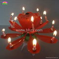 Double-deck rotating-chrysanthemum flower candles 1