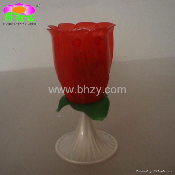 Rose flower musical birthday candle 4