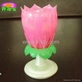 Large rotating-lotus birthday gift candle 1