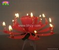 Double-deck lotus flower gift birthday candles