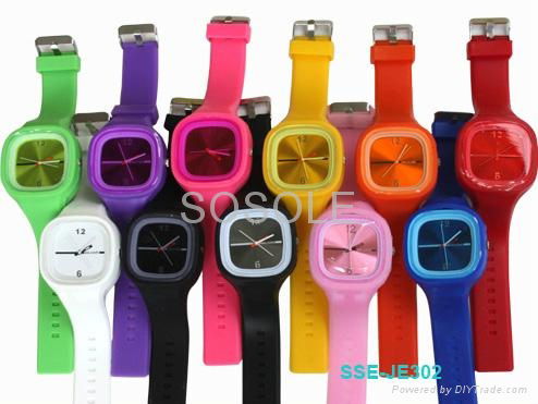 High quality silicone jelly watches with waterproof 