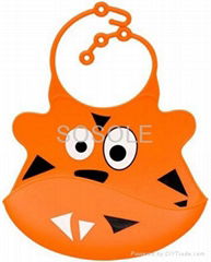 Rubber silicone baby bib; silicone bibs for baby 