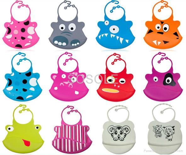 Rubber silicone baby bib; silicone bibs for baby  4