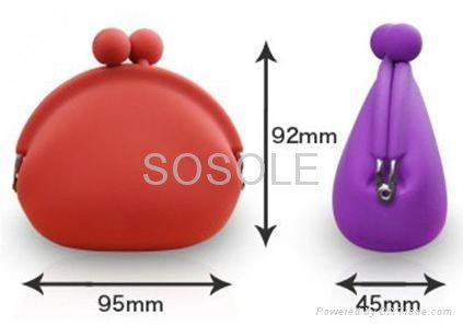 Latest silicone purse/wallet; hot selling silicone key purse