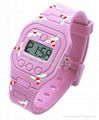 Fashion design silicone OPS watch with digital movement 3