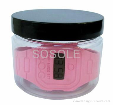 Fashion design silicone OPS watch with digital movement 5