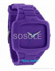 silicone NIXON watches with vivid colors