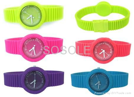 Best selling silicone hip hop watch for promotion gifts  3