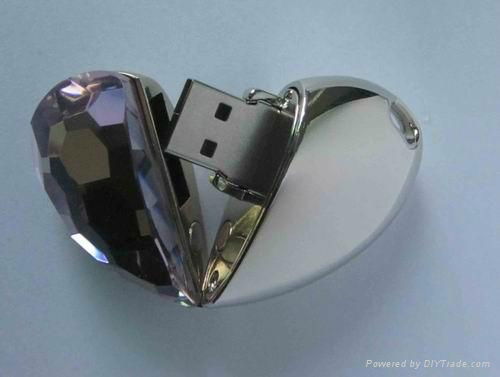 Heart shape diamond usb disk 3