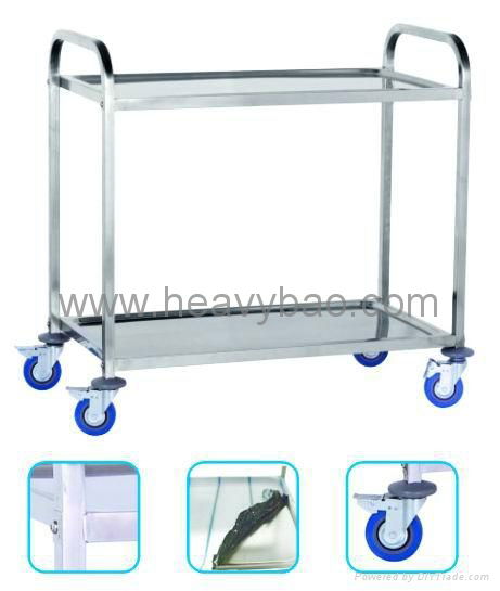 Two-layer Stainless Steel Dining Cart