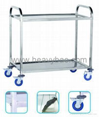 Two-layer Stainless Steel Dining Cart