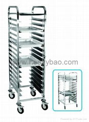 Stainless Steel Higher Cake Tray Trolley