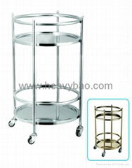 Stainless Steel Round Wine Cart