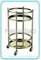 Stainless Steel Round Wine Cart  2