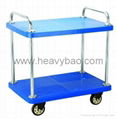 Two-layer Stainless Steel Dining Trolley with Plastic Board 1