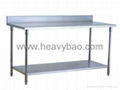 Two-tier Stainless Steel Workbench with splashback 1