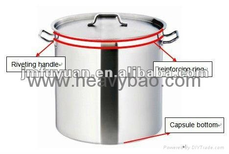 Tall body Stainless steel Stockpot with Compound Bottom 2