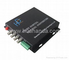 4 channel videos digital optic converter