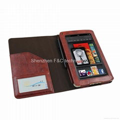 Brand new protective cover folio leather case for Amazon kindle fire