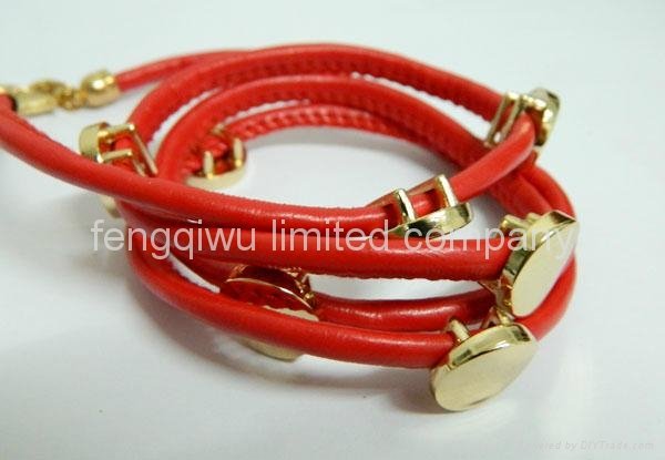 New Arrival Make Adjustable studs Leather bracelets(colors) 