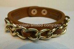 New Arrival Chain Leather bracelets(colors) 