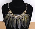 Elegant Feather chain necklace