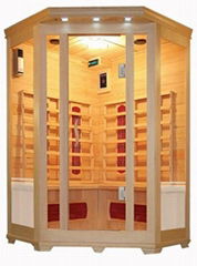 Ceramic tube far infrared sauna for three person