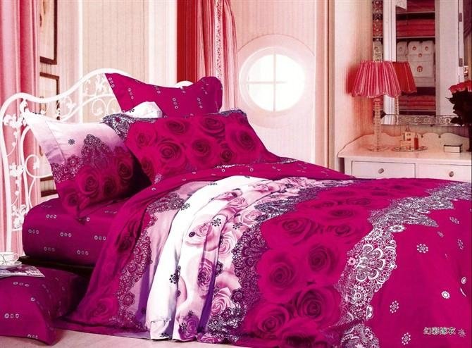 Asia market Home Textile 4pcs printed bedding sets 4
