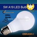 A60/A19 5w 7w 10w  E26 /E27/B22 LED Bulb with 270 degree