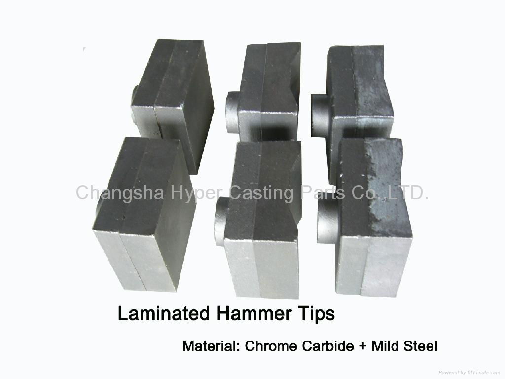 HRC63 Laminated chrome carbide hammer tips for Sugar mills 4