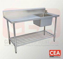 Stainless Steel Sink Bench for Dishwasher