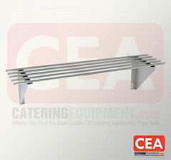 Stainless Steel 1-Tier Pipe Wall Shelf