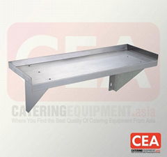 Stainless Steel 1-Tier Solid Wall Shelf