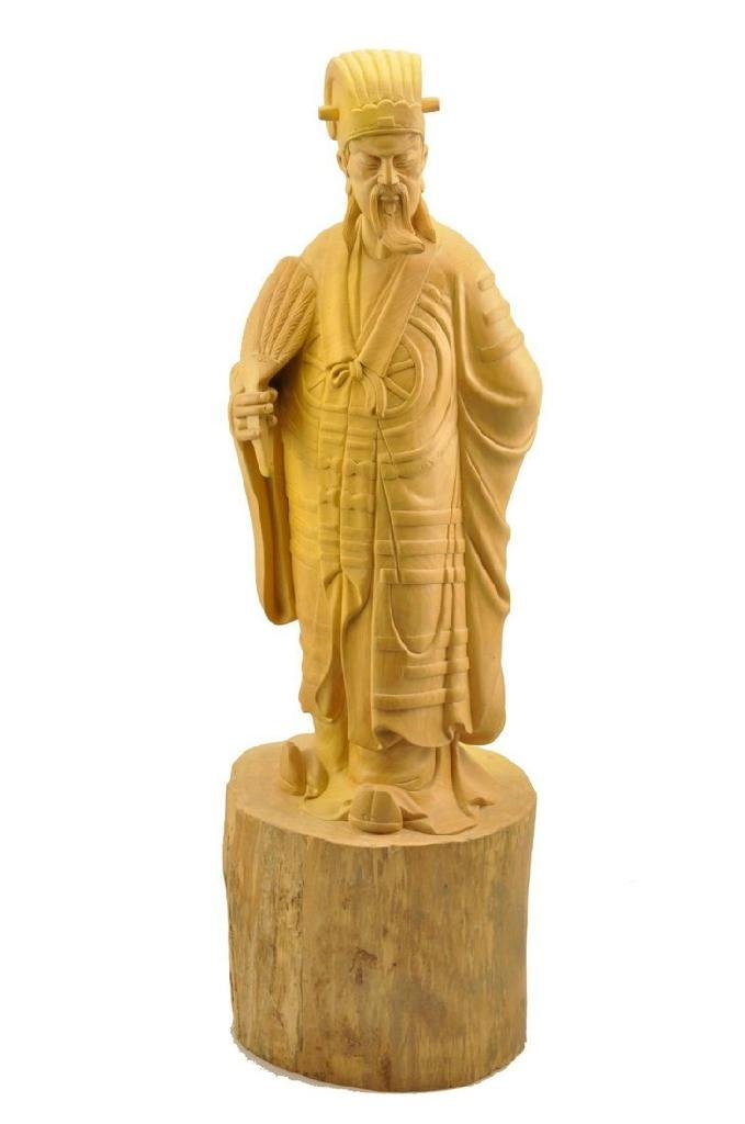 wood statue hand carved Boxwood  2