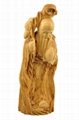 Boxwood hand carved Three Longevity God Buddha Statue 5