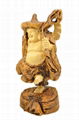 home decoration/chinese boxwood statue of Wealth Maitreya Buddha 4