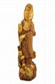 Boxwood hand carved Kwan yin sending