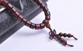 barrel beads/108*0.8cm hand carved India lobular rosewood rosary 4