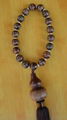 barrel beads hand carved India lobular rosewood rosary 3