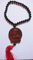 barrel beads hand carved India lobular rosewood rosary 5