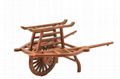 wood craft/Rosewood hand carved single wheel cart