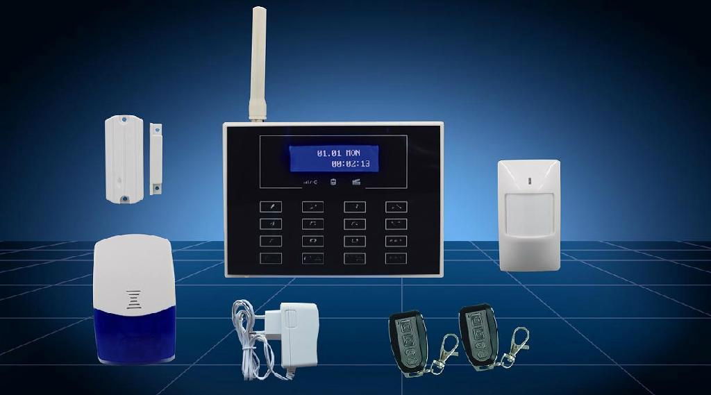 8 zones C-LCD Display PSTN Alarm 